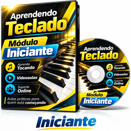 Arte do Módulo Iniciante do curso Aprendendo Teclado